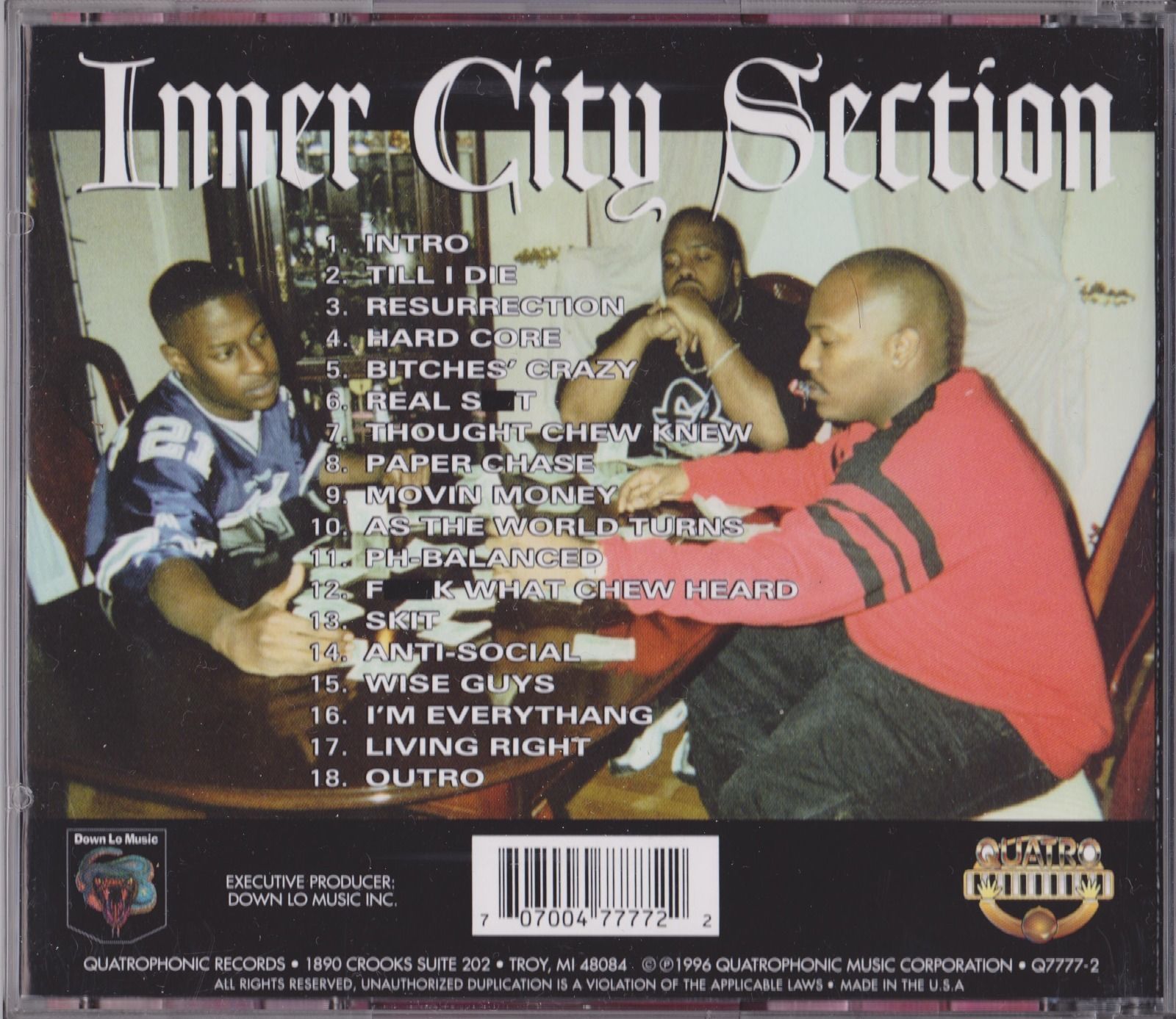 Anti-Social by Inner City Section (CD 1996 Quatrophonic Music) in